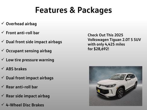 Used 2025 Volkswagen Tiguan S AWD/4WD image 13
