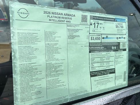New 2026 Nissan Armada Platinum Reserve AWD/4WD image 30