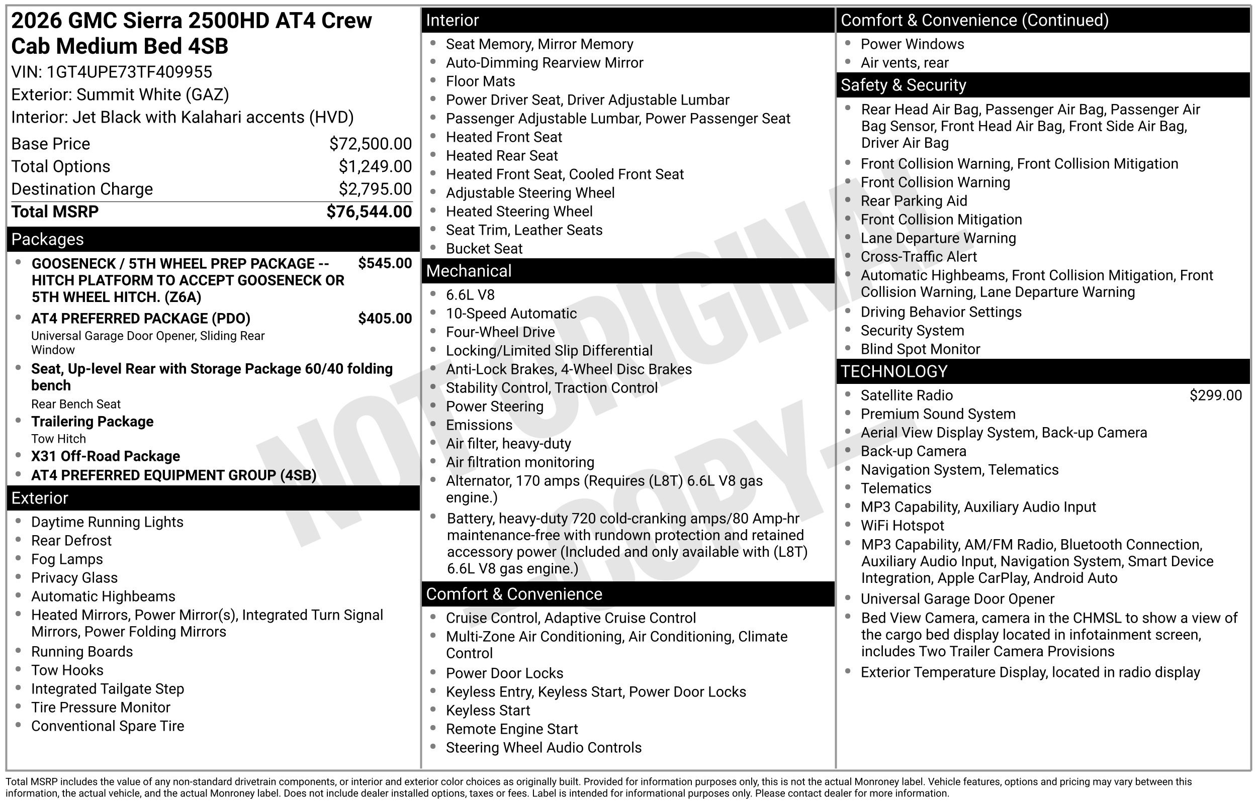 New 2026 GMC Sierra 2500 AT4 AWD/4WD image 3