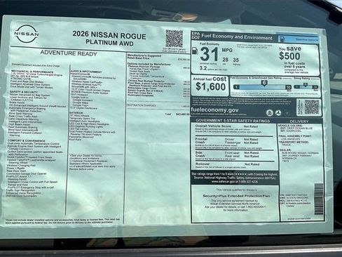 New 2026 Nissan Rogue Platinum w/ Platinum Premium Package image 13