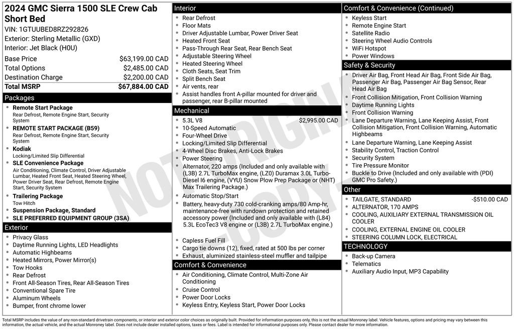 Used 2024 GMC Sierra 1500 SLE AWD/4WD image 47
