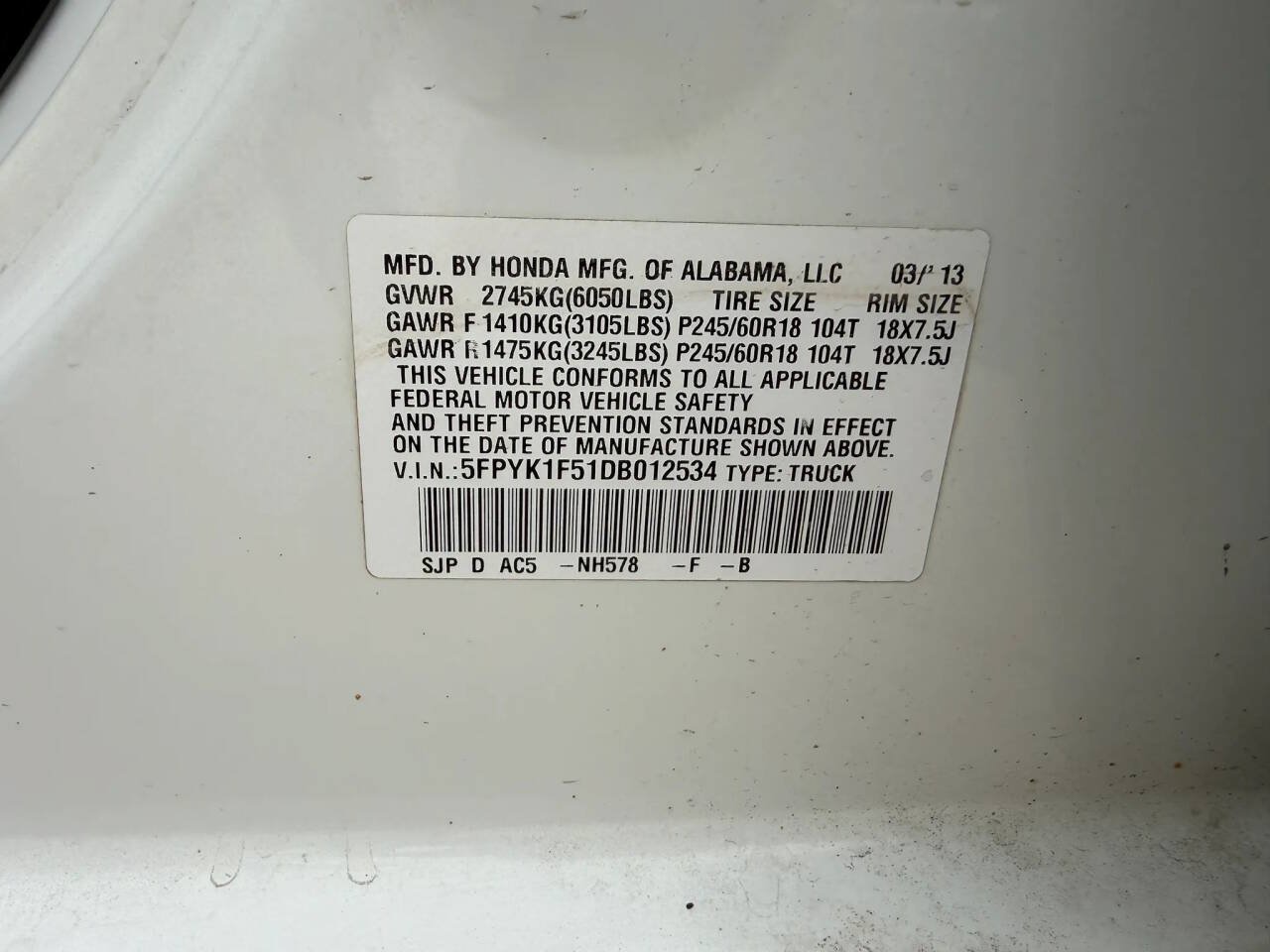 Used 2013 Honda Ridgeline RTL image 28