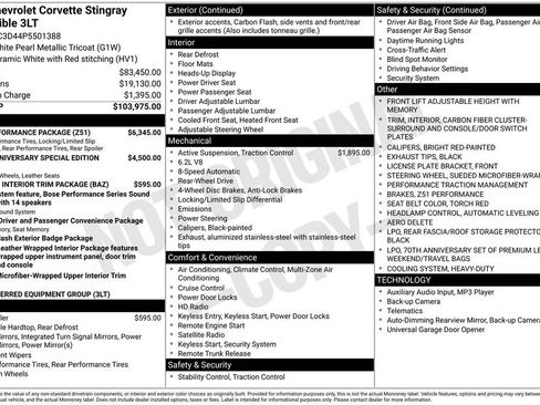 Used 2023 Chevrolet Corvette Stingray Premium Conv w/ Z51 Performance Package image 4