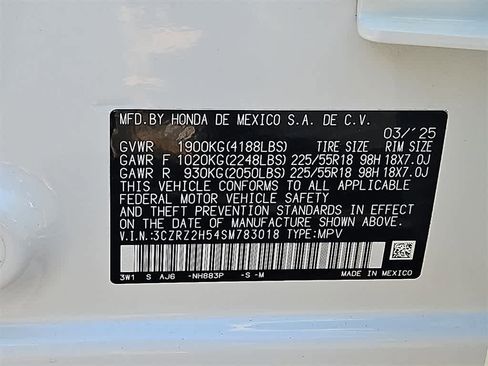 Certified 2025 Honda HR-V Sport image 24