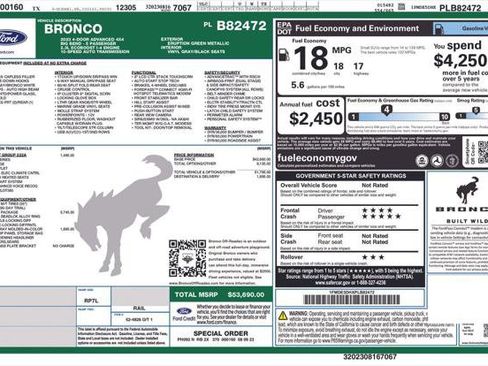 Used 2023 Ford Bronco Big Bend w/ Sasquatch Package AWD/4WD image 2
