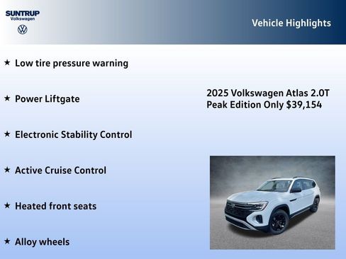New 2025 Volkswagen Atlas Peak Edition SE image 15