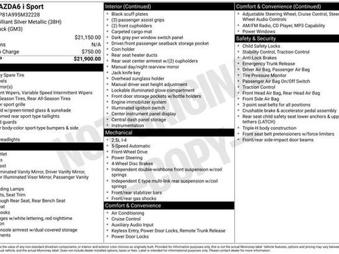 Used 2009 MAZDA MAZDA6 i Sport image 11