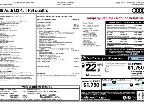 Used 2019 Audi Q3 2.0T Premium Plus w/ Premium Plus Package image 2