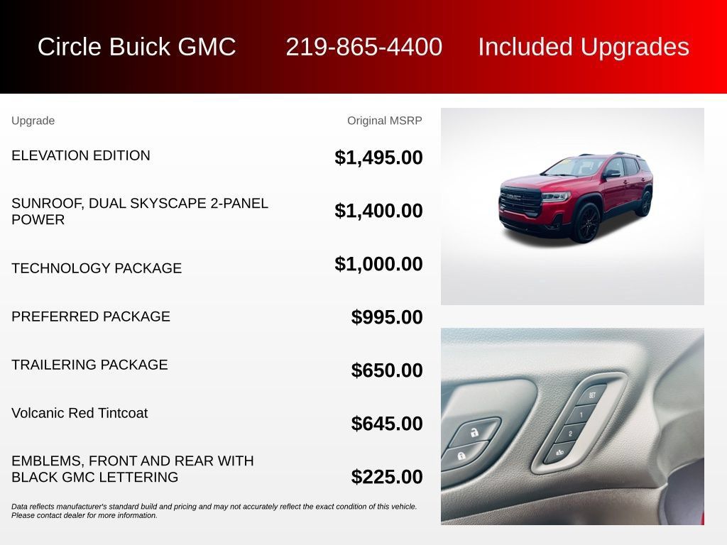 Used 2023 GMC Acadia SLT w/ Elevation Edition AWD/4WD image 3