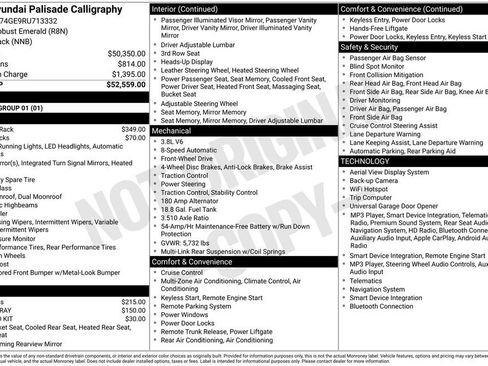 Used 2024 Hyundai Palisade Calligraphy FWD image 2