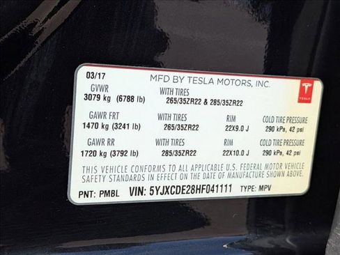 Used 2017 Tesla Model X 90D image 25