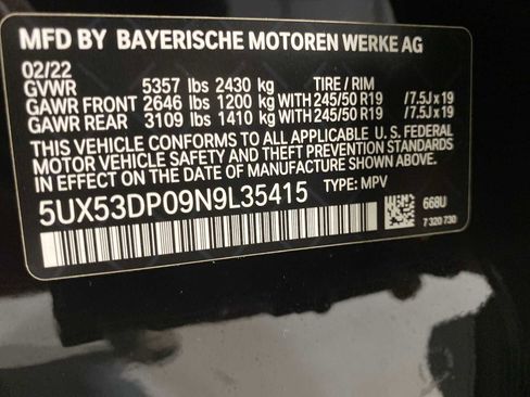 Used 2022 BMW X3 xDrive30i w/ Premium Package 2 image 21