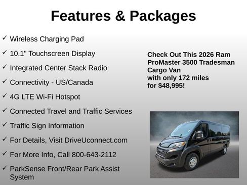 Used 2026 RAM ProMaster 3500 w/ Premium Convenience Group FWD image 18