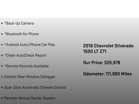 Used 2018 Chevrolet Silverado 1500 LT w/ All Star Edition AWD/4WD image 12