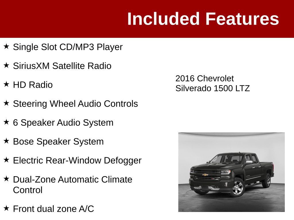 Used 2016 Chevrolet Silverado 1500 LTZ w/ Sport Package AWD/4WD image 4