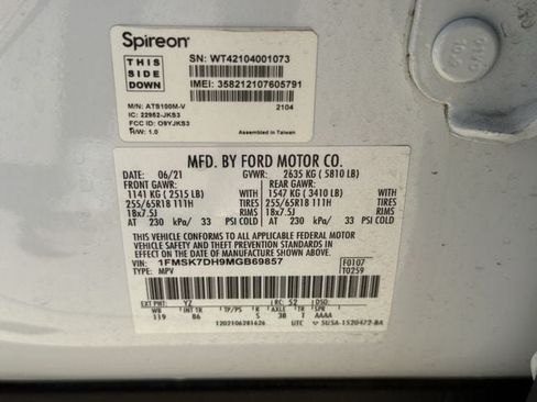 Used 2021 Ford Explorer XLT RWD image 35