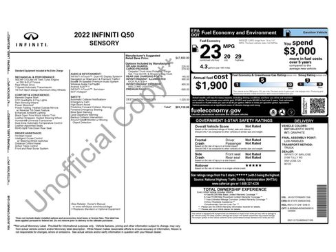 Used 2022 INFINITI Q50 Sensory w/ Cargo Package image 58