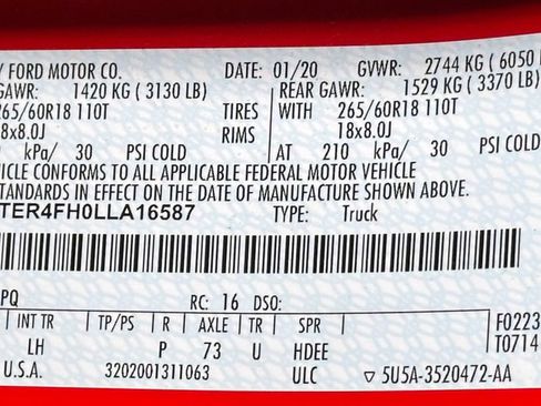 Certified 2020 Ford Ranger XLT w/ Equipment Group 301A Mid AWD/4WD image 54