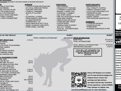 Used 2023 Ford Bronco Wildtrak AWD/4WD image 2