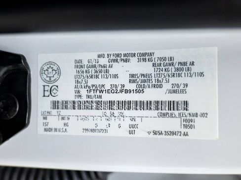 Used 2018 Ford F150 Lariat w/ Equipment Group 502A Luxury AWD/4WD image 62