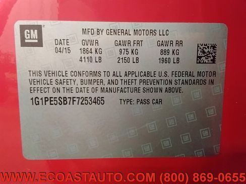 Used 2015 Chevrolet Cruze LT FWD image 16
