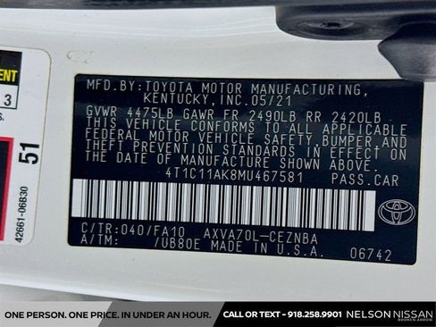 Used 2021 Toyota Camry LE FWD image 30