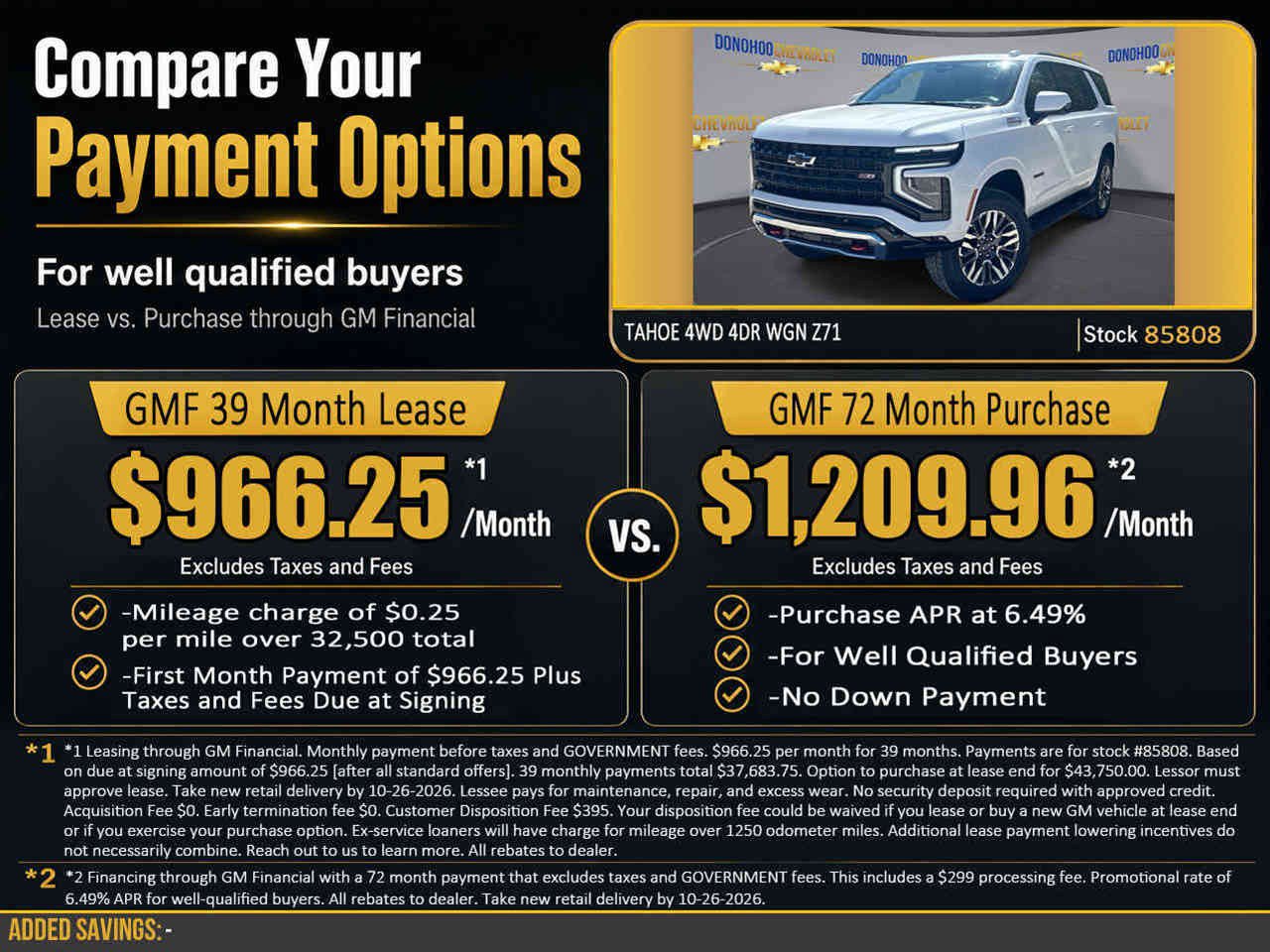 New 2027 Chevrolet Tahoe Z71 w/ Comfort Package AWD/4WD image 2