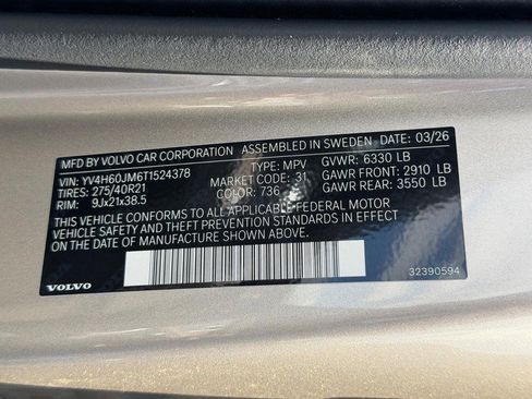 New 2026 Volvo XC90 T8 Ultra w/ Lounge Package AWD/4WD image 17