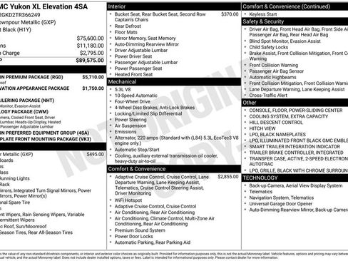 New 2026 GMC Yukon XL Elevation w/ Elevation Premium Package AWD/4WD image 5