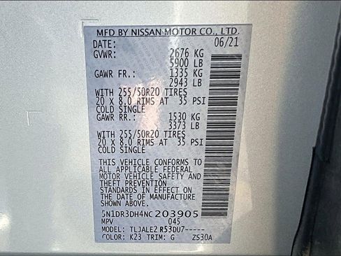 Used 2022 Nissan Pathfinder Platinum w/ Cargo Package image 36