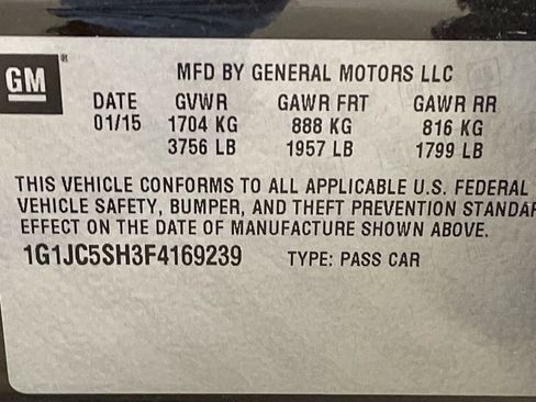 Certified 2015 Chevrolet Sonic LT w/ Wheels and Fog Lamp Package image 29