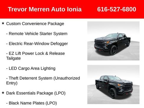 Used 2024 Chevrolet Silverado 1500 Custom Trail Boss w/ LPO, Dark Essentials Package AWD/4WD image 38