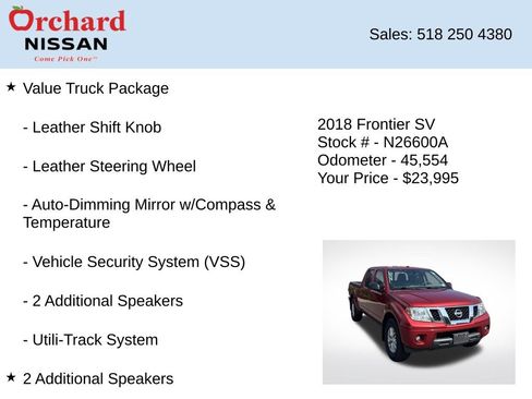 Used 2018 Nissan Frontier SV w/ Value Truck Package AWD/4WD image 10