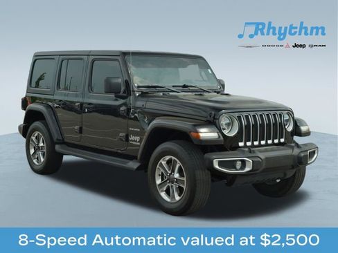 Used 2021 Jeep Wrangler Unlimited Sahara w/ LED Lighting Group AWD/4WD image 1
