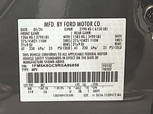 Used 2024 Ford Explorer ST w/ Equipment Group 401A AWD/4WD image 34