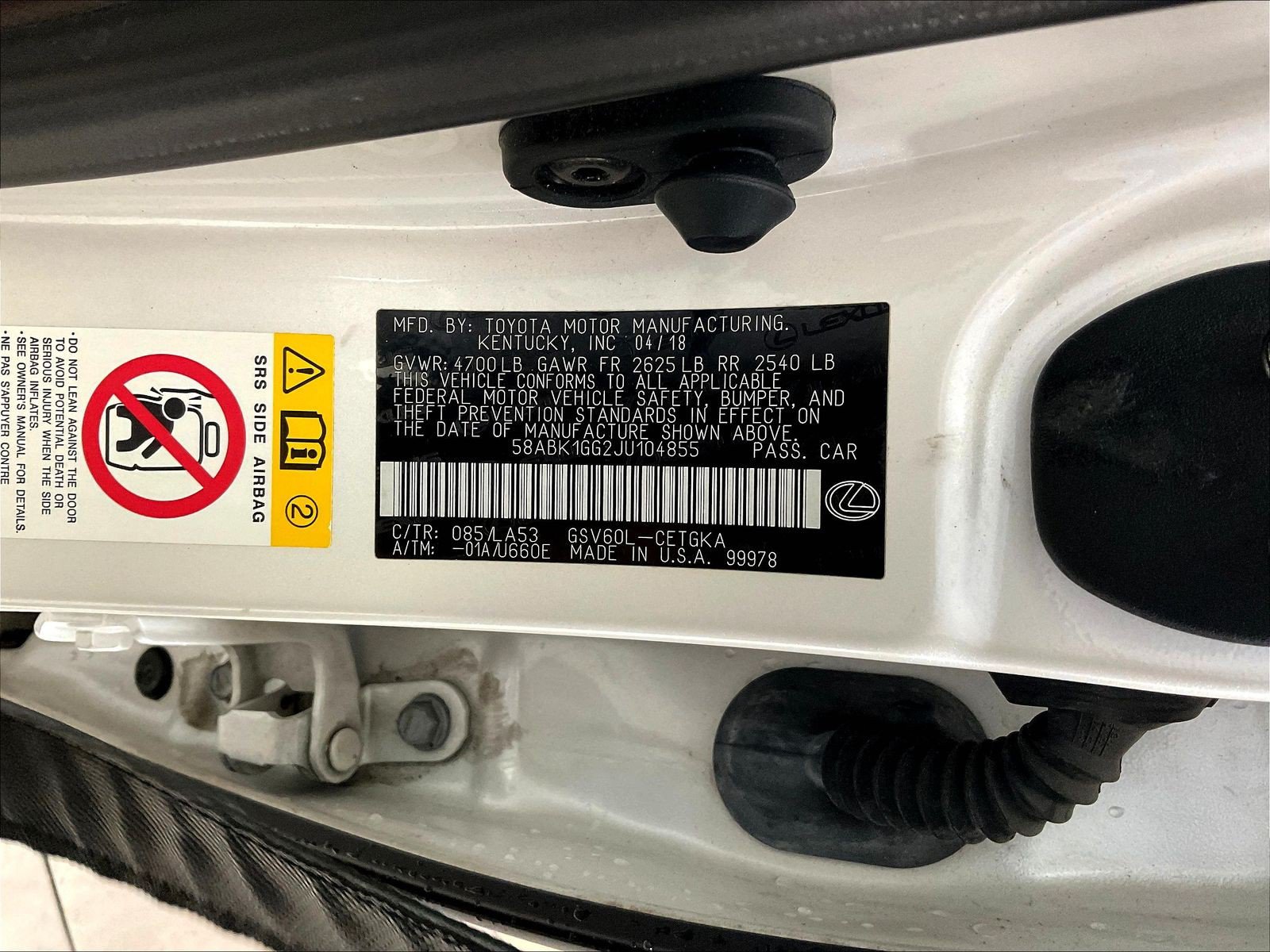 Used 2018 Lexus ES 350 w/ Premier Package FWD image 6