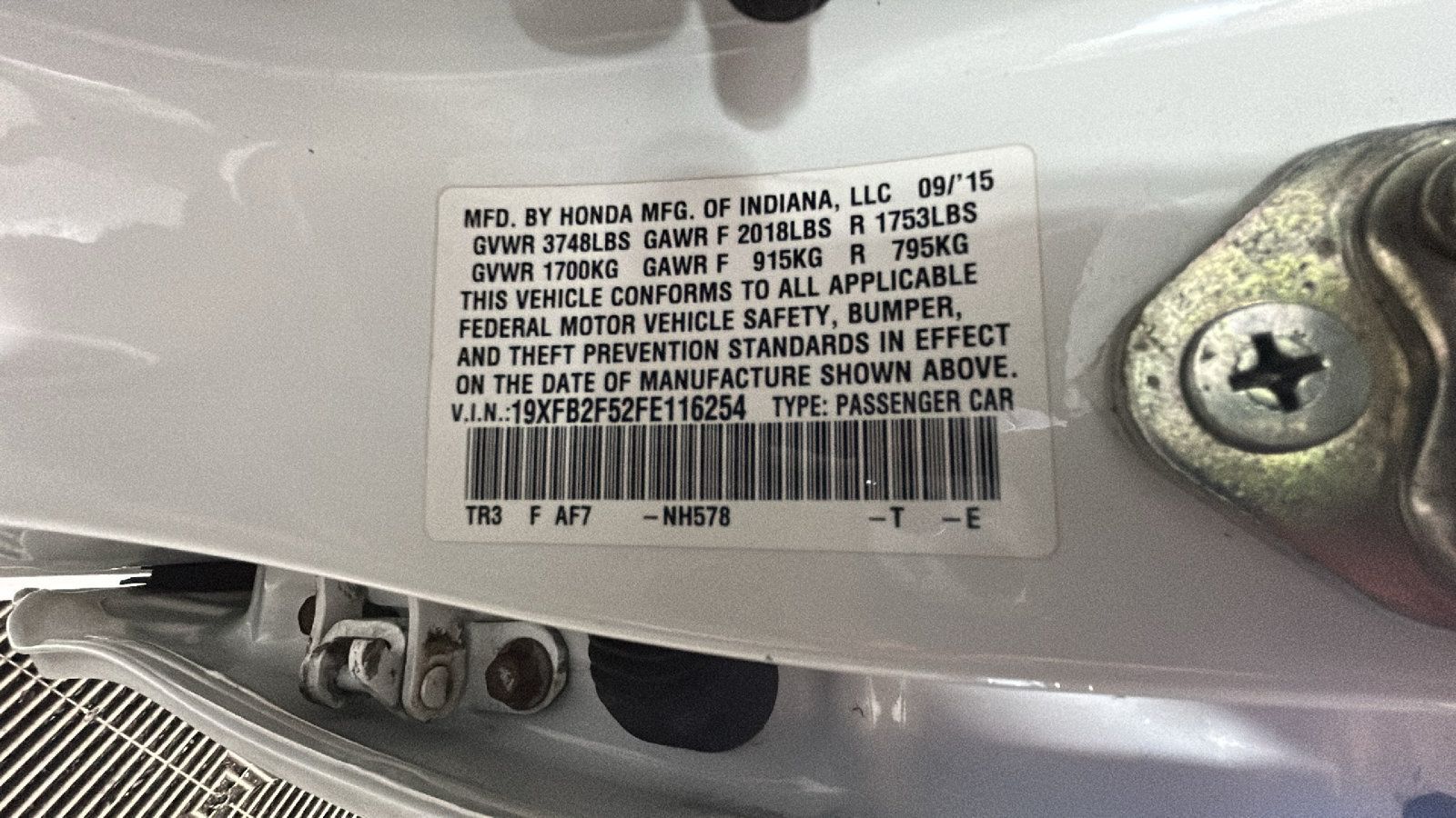 Used 2015 Honda Civic LX image 10