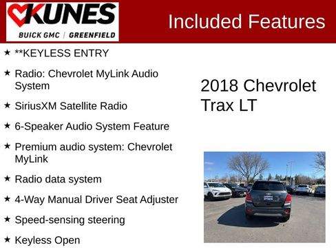 Used 2018 Chevrolet Trax LT w/ LT Convenience Package AWD/4WD image 3