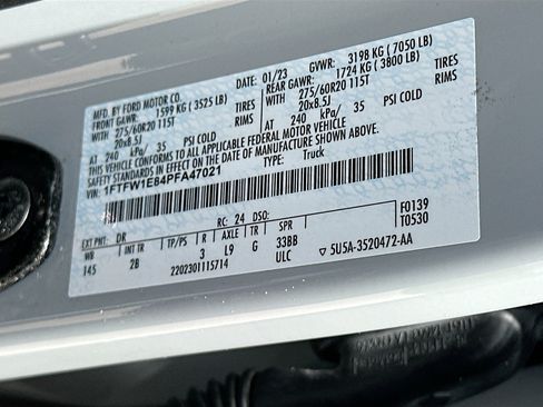 Certified 2023 Ford F150 Lariat w/ Equipment Group 502A High AWD/4WD image 32