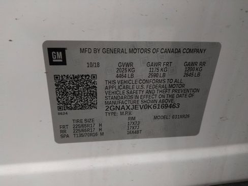 Used 2019 Chevrolet Equinox LT w/ LPO, Cargo Package FWD image 33