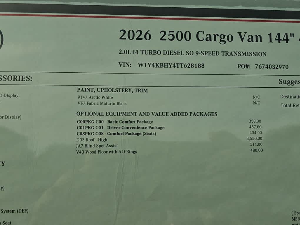Used 2026 Mercedes-Benz Sprinter 2500 image 6