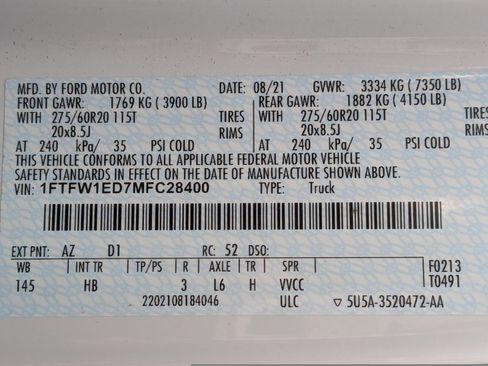 Certified 2021 Ford F150 Lariat w/ Max Trailer Tow Package image 16