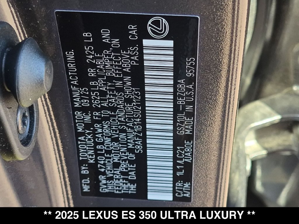 Used 2025 Lexus ES 350 Ultra Luxury w/ Accessory Package (Z2) FWD image 34