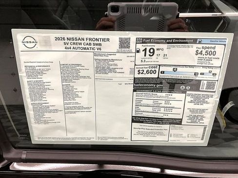 New 2026 Nissan Frontier SV w/ All-Weather Content Package image 38