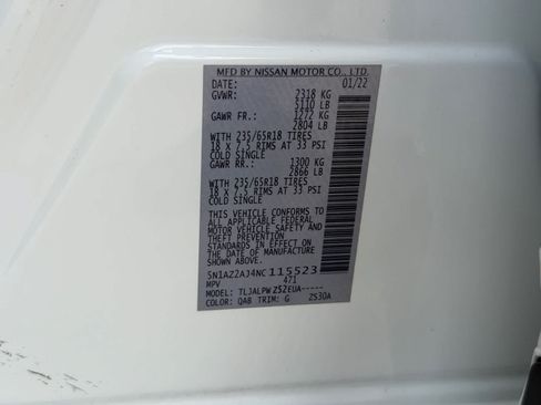 Certified 2022 Nissan Murano S FWD image 33