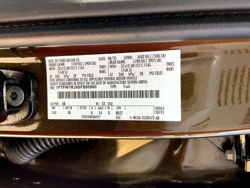 Certified 2025 Ford F150 Raptor w/ Equipment Group 803A Raptor R AWD/4WD image 68