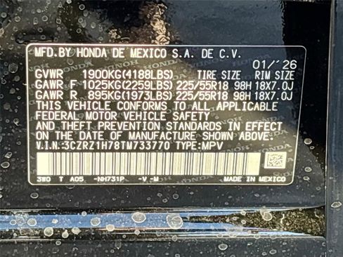 New 2026 Honda HR-V EX-L image 35