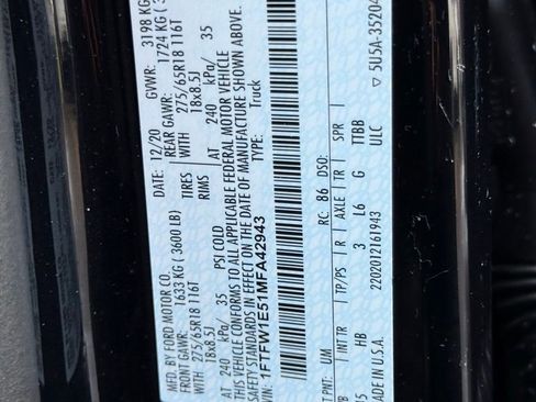 Used 2021 Ford F150 Lariat w/ Equipment Group 502A High image 47