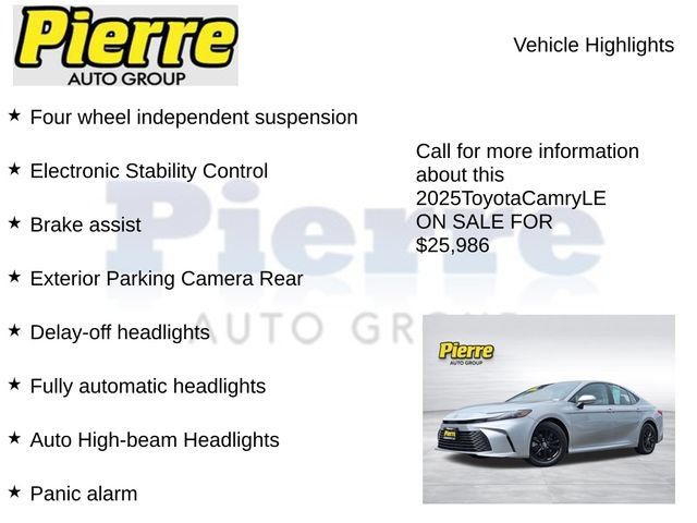Used 2025 Toyota Camry LE FWD image 14