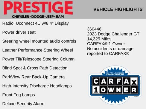 Used 2023 Dodge Challenger GT w/ Plus Package RWD image 12